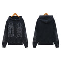 WHO DECIDES WAR Black Graphic Hoodie Unisex Oversized Streetwear Pullover Sweatshirt