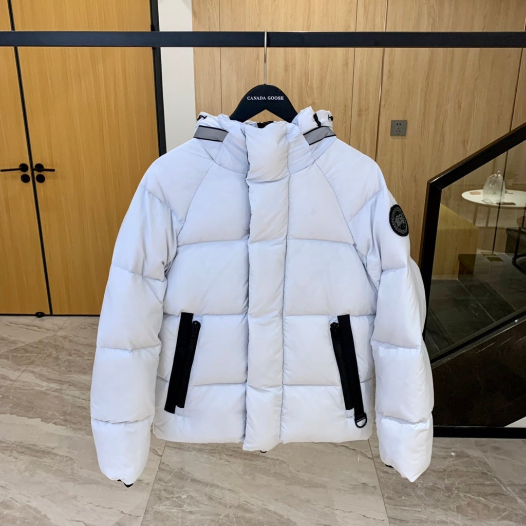 Canada Goose Hooded Puffer Jacket with Contrast Zip Pockets