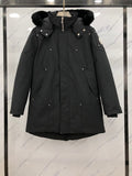 Moose Knuckles Men's Black Longline Hooded Parka