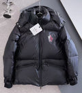 Moncler Black Hooded Puffer Jacket with Back Logo