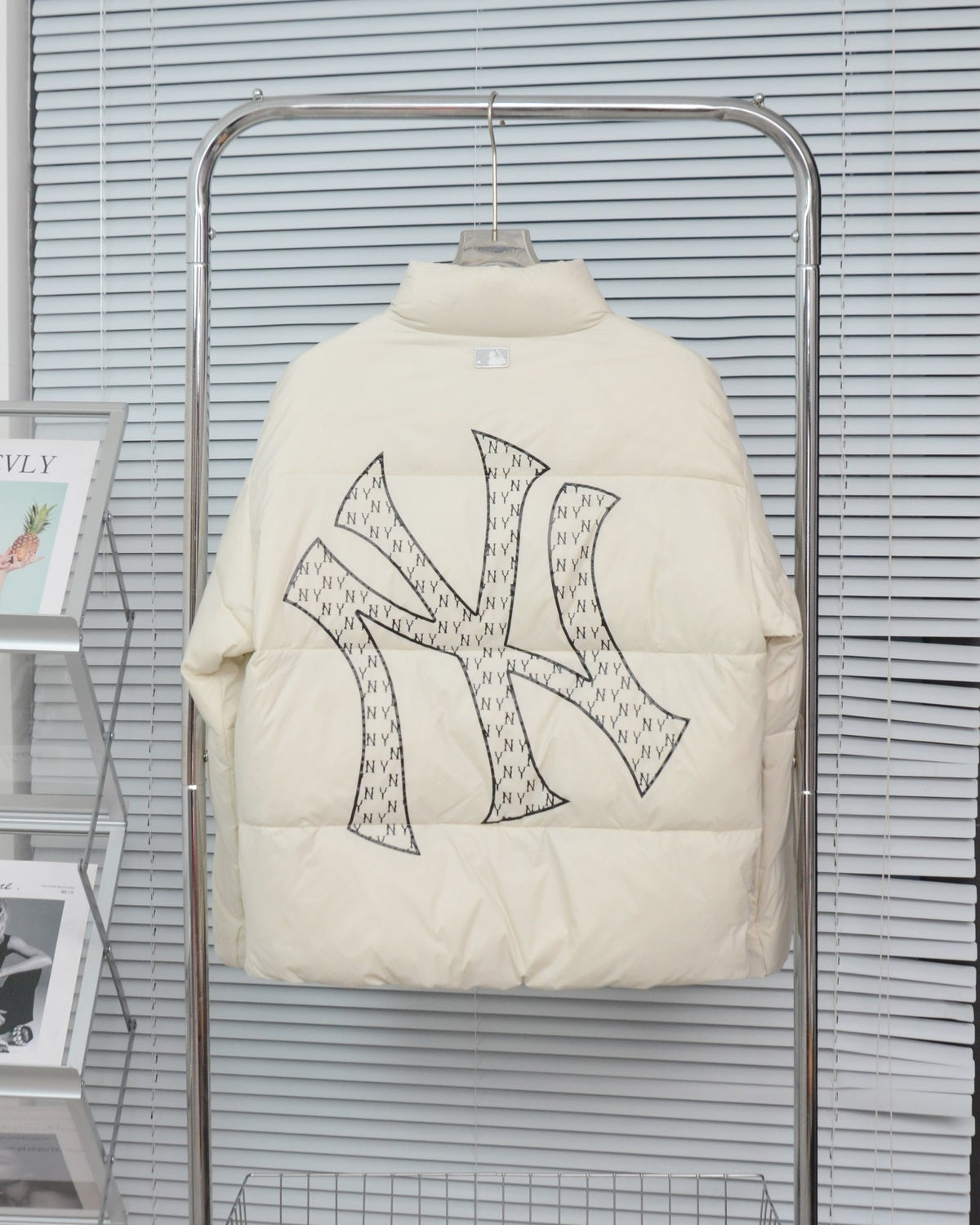 MLB New York Yankees Puffer Jacket with Oversized Back Logo