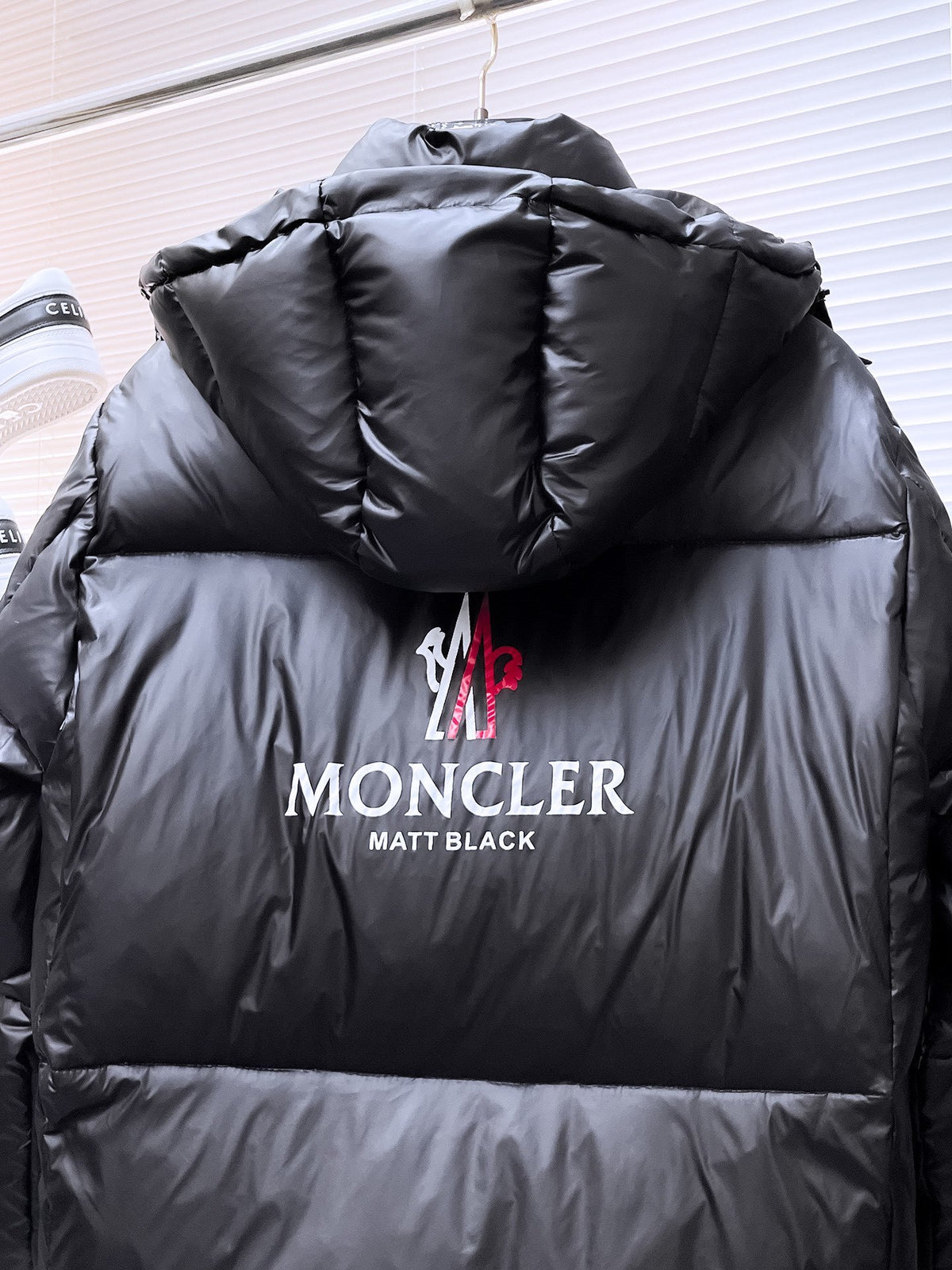 Moncler Black Hooded Puffer Jacket with Back Logo