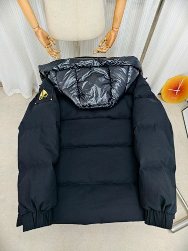 Moose Knuckles Quilted Hooded Bomber Jacket – Gold-Tone Details