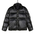 Prada Glossy Stand-Collar Puffer Jacket with Large Front Pockets