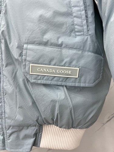 Canada Goose Hooded Bomber Jacket with Contrast Ribbed Trim