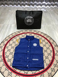 Canada Goose Blue Stand-Collar Puffer Vest with Patch Pockets