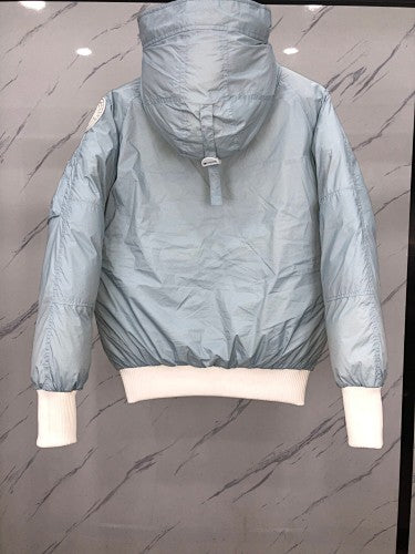 Canada Goose Hooded Bomber Jacket with Contrast Ribbed Trim