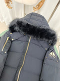 Moose Knuckles Quilted Hooded Bomber Jacket with Gold-Tone Details