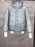 Canada Goose Hooded Bomber Jacket with Contrast Ribbed Trim