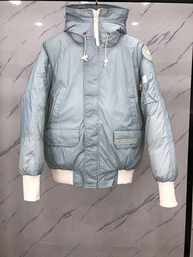 Canada Goose Hooded Bomber Jacket with Contrast Ribbed Trim
