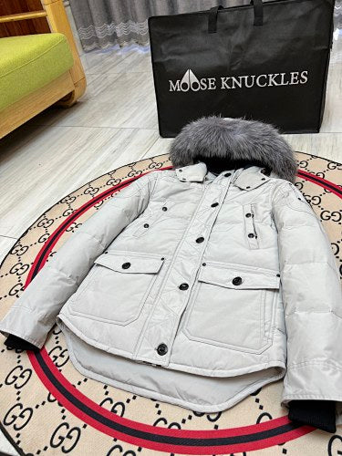 Moose Knuckles Women's Hooded Parka with Flap Pockets