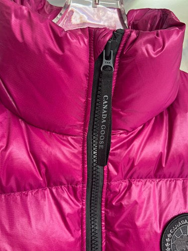Canada Goose Cypress Black Disc Puffer Vest in Fuchsia