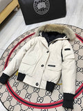 Canada Goose Women's Hooded Bomber Jacket in Cream