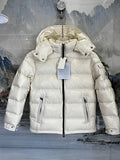 Moncler Kids' Hooded Puffer Jacket in Cream White