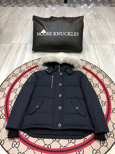 Moose Knuckles Women's Quilted Hooded Jacket with Flap Pockets