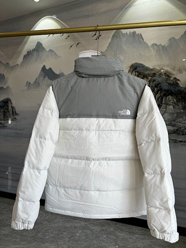 The North Face Color-Block Puffer Jacket with Large Chest Logo