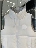 Stand-Collar Puffer Vest with Tonal Logo Patch