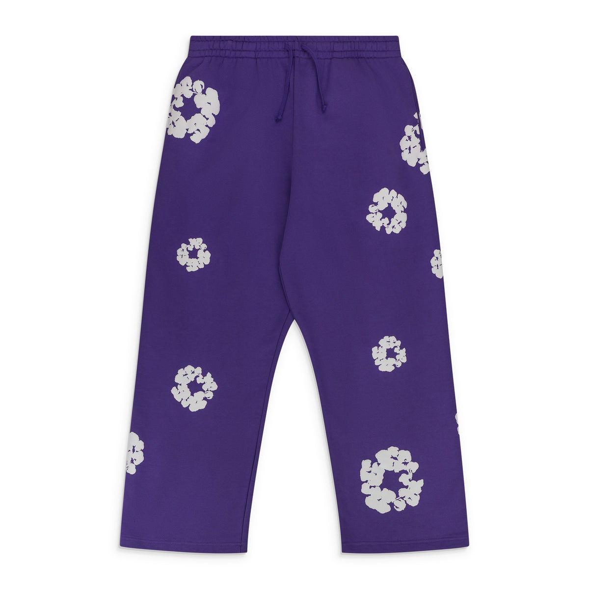 Purple Cotton Wreath Sweatpants