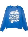 Purple Brand graphic-print distressed cotton sweatshirt