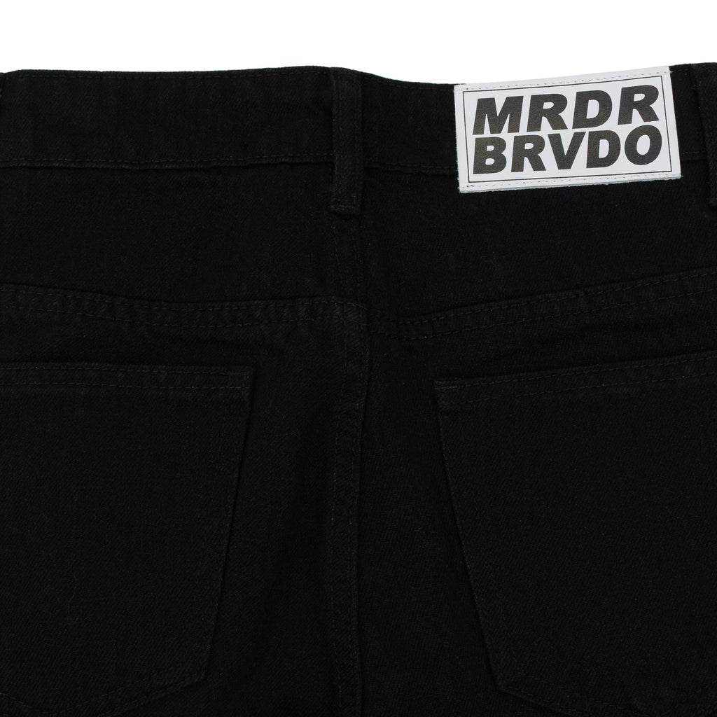 BLACK FLYAWAY STRAIGHT-FIT JEANS