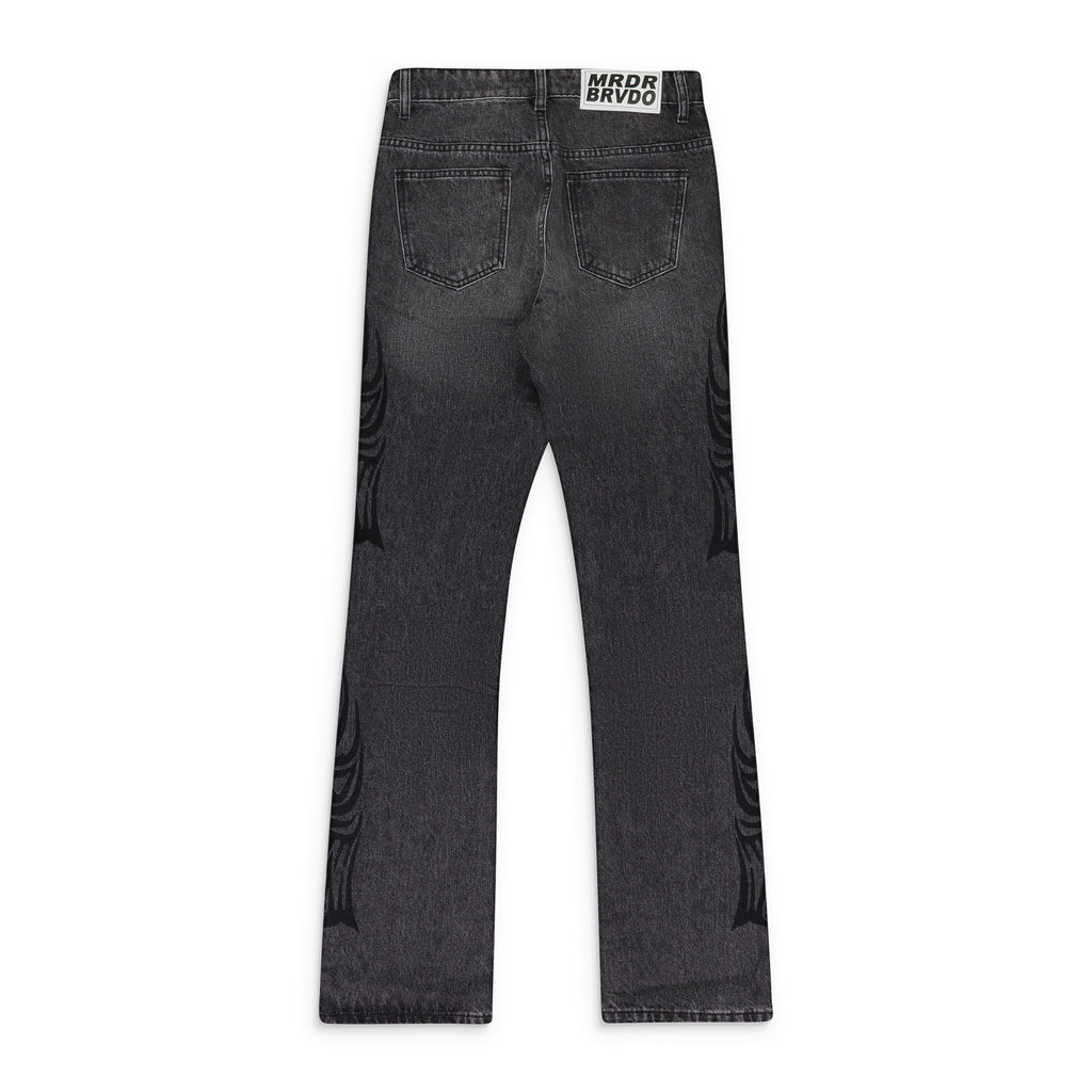 BLK CENTRALIZED HARDWARE STRAIGHT-FIT JEANS