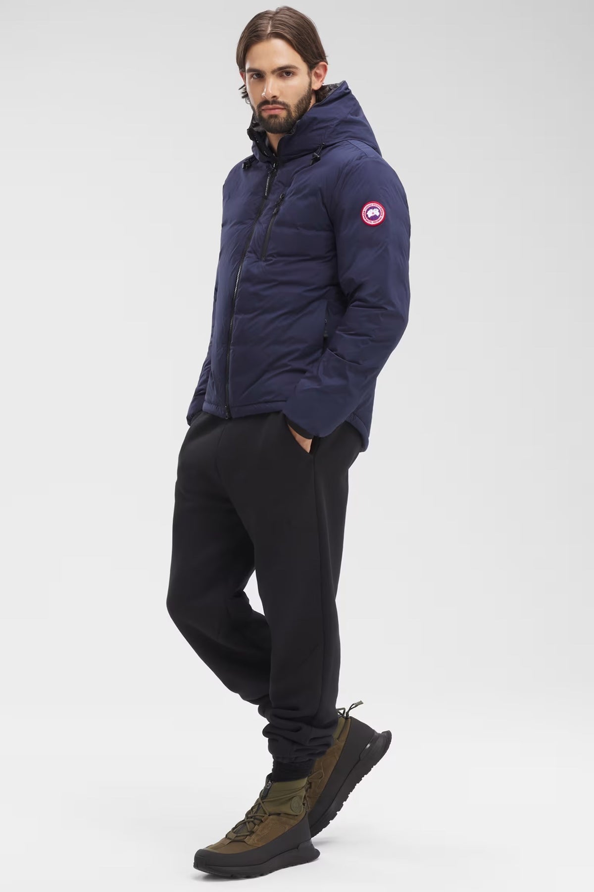 Canada Goose Men's Hooded Puffer Jacket with Chest Zip Pocket