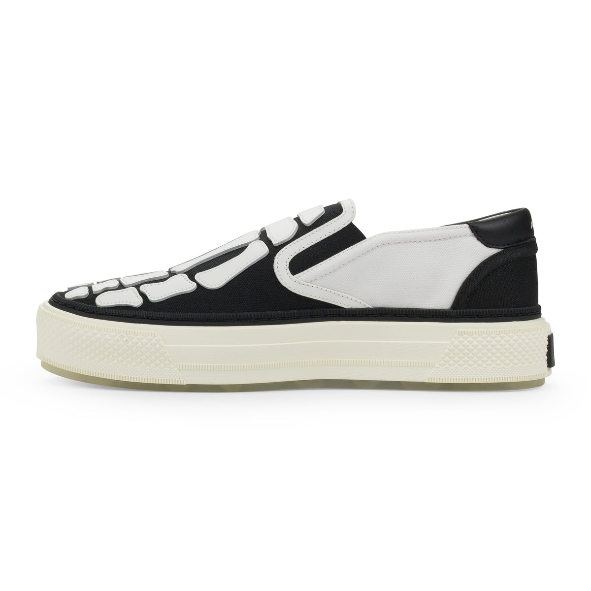 White/Black Skel Top Slip On Sneakers
