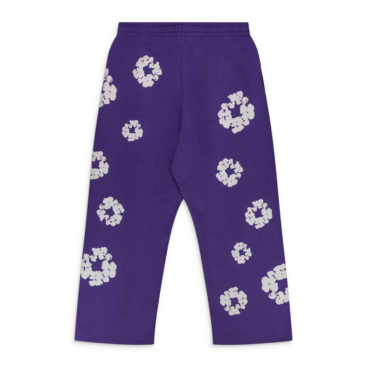Purple Cotton Wreath Sweatpants