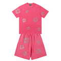 Denim Tears Bright Pink Floral Ring Print Crew Neck T-Shirt & Drawstring Shorts