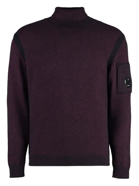 C.P. Company turtleneck sleeve-patch sweater