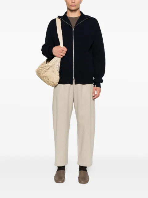 extreme cashmere zip-front cashmere cardigan