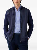 Hackett London Prince of Wales zip-up cardigan