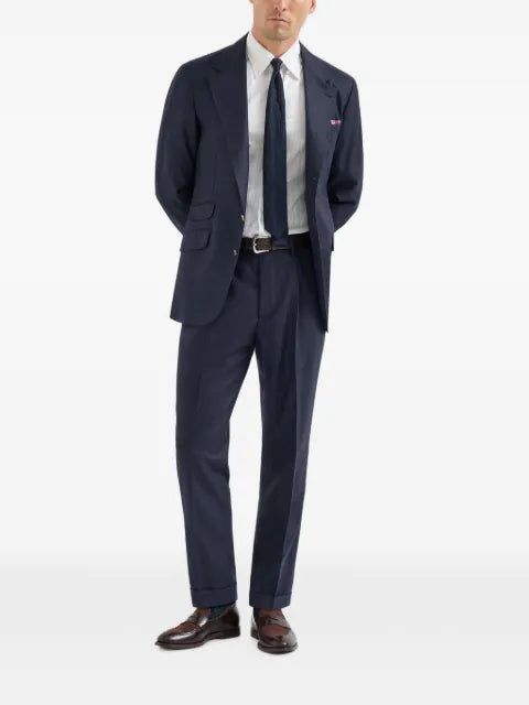 Brunello Cucinelli virgin wool flannel deconstructed Cavallo blazer