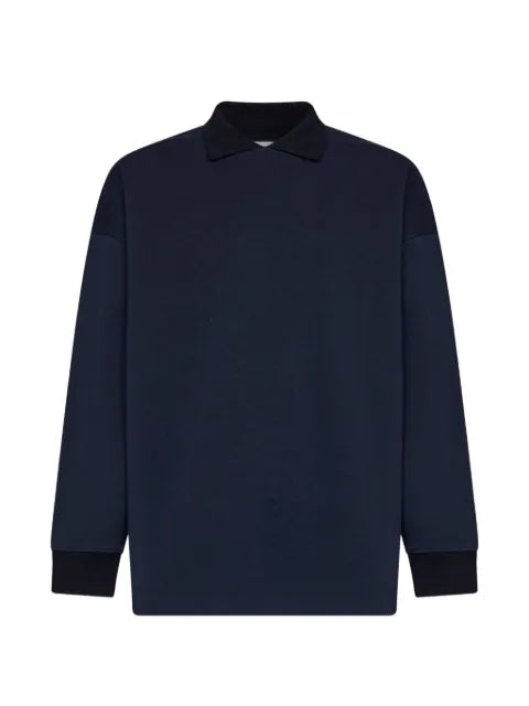 ROSE BURRITO long-sleeve polo-collar sweatshirt