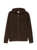 Eleventy zip-up ribbed-knit hoodie