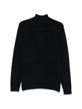 AROVESCIO half-zip ribbed-trim sweater