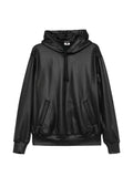 Comme Des Garçons coated drawstring hoodie