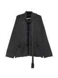Ziggy Chen scarf-detail long-sleeve cardigan
