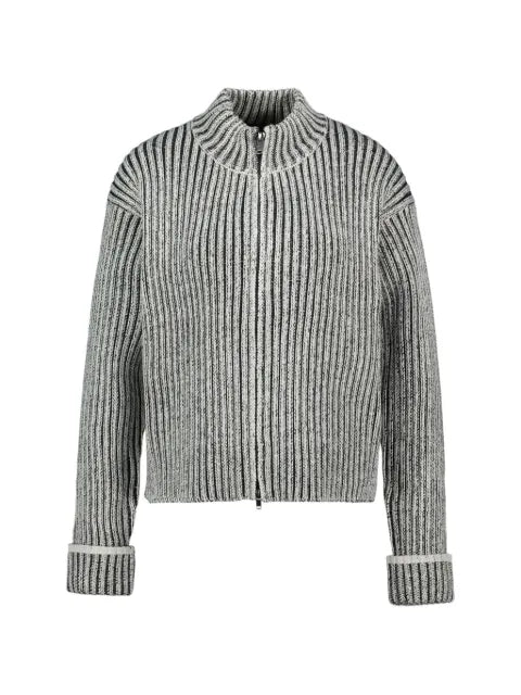 Rains Sapa ribbed-knit zip-up cardigan