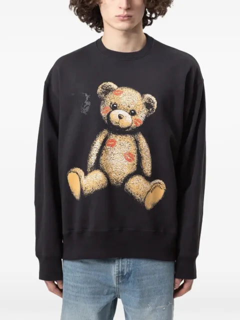 DOMREBEL Big Kiss teddy bear-print sweatshirt