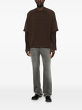 Daily Paper logo-embroidered layered-sleeve sweatshirt