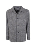 Zegna herringbone-weave button-up shirt jacket