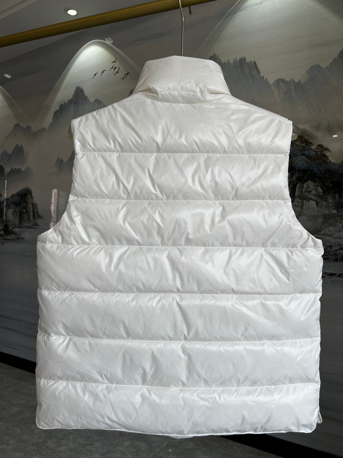 Moncler Stand-Collar Quilted Vest with Zip Pockets