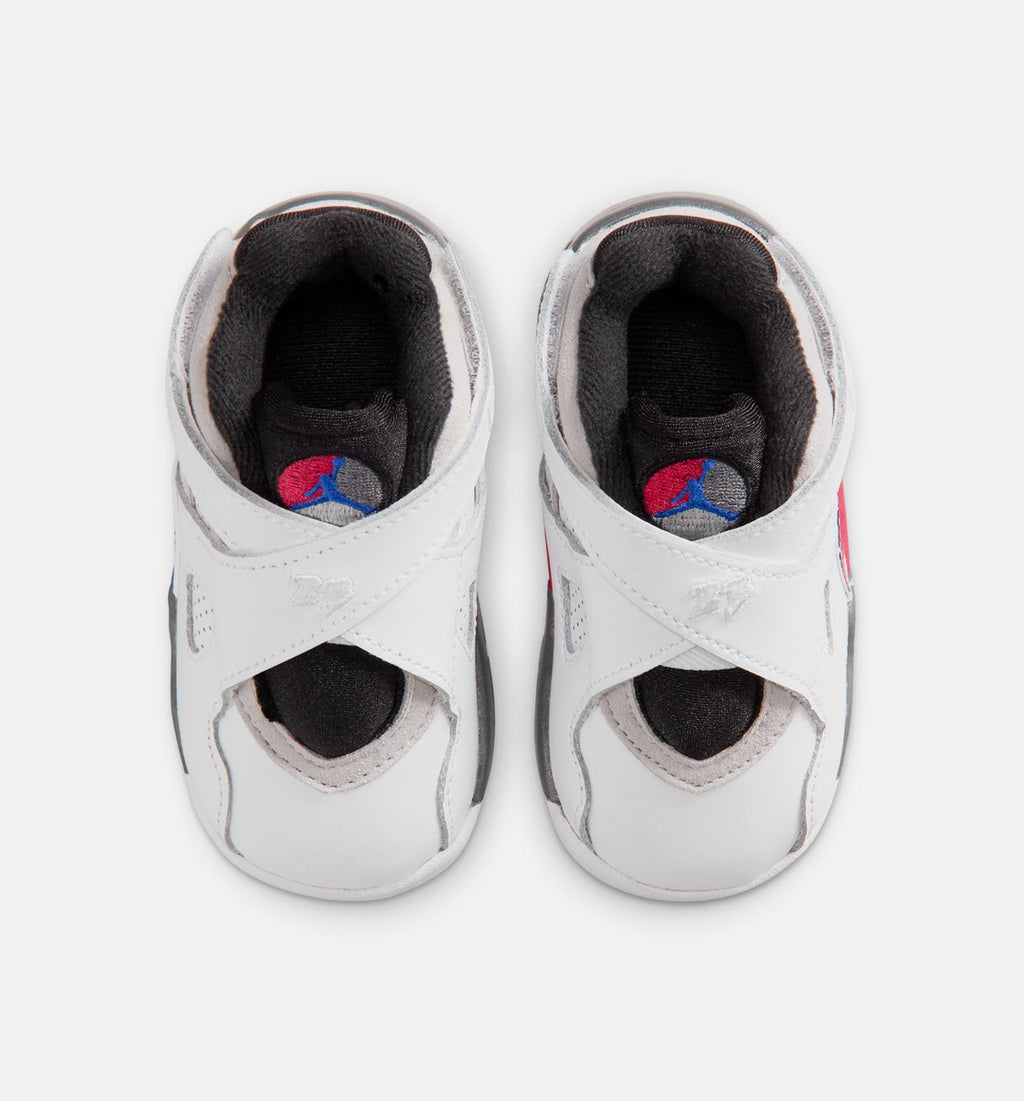 Air Jordan 8 Retro White and True Red Infant & Toddler Shoes - White/Black/True Red