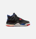 Air Jordan 4 Retro "Rare Air" Little Kids' Shoe – Black/Fire Red/Deep Royal Blue