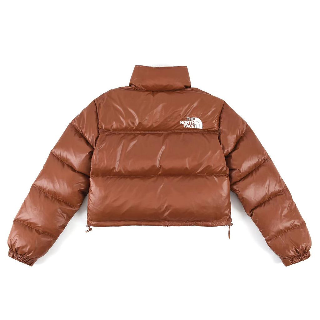 The North Face Glossy Cropped Stand-Collar Puffer Jacket