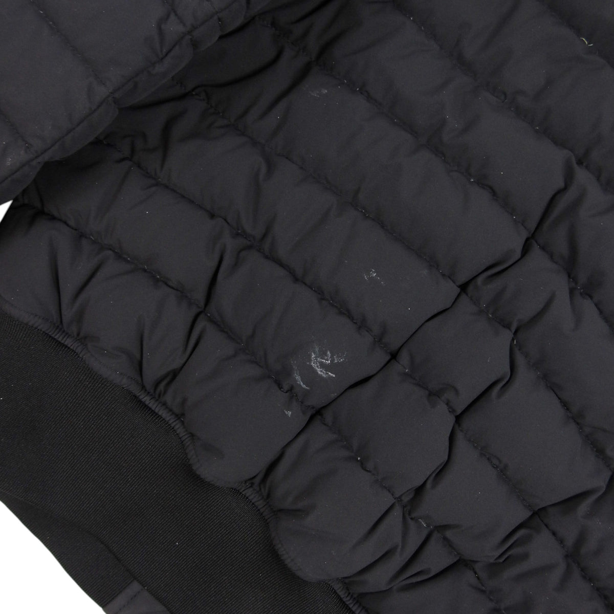 Moose Knuckles Black Quilted Down Bomber Jacket