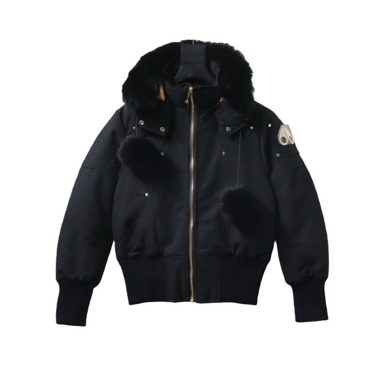 Moose Knuckles Gold Debbie Bomber 03 Down Jacket – Black