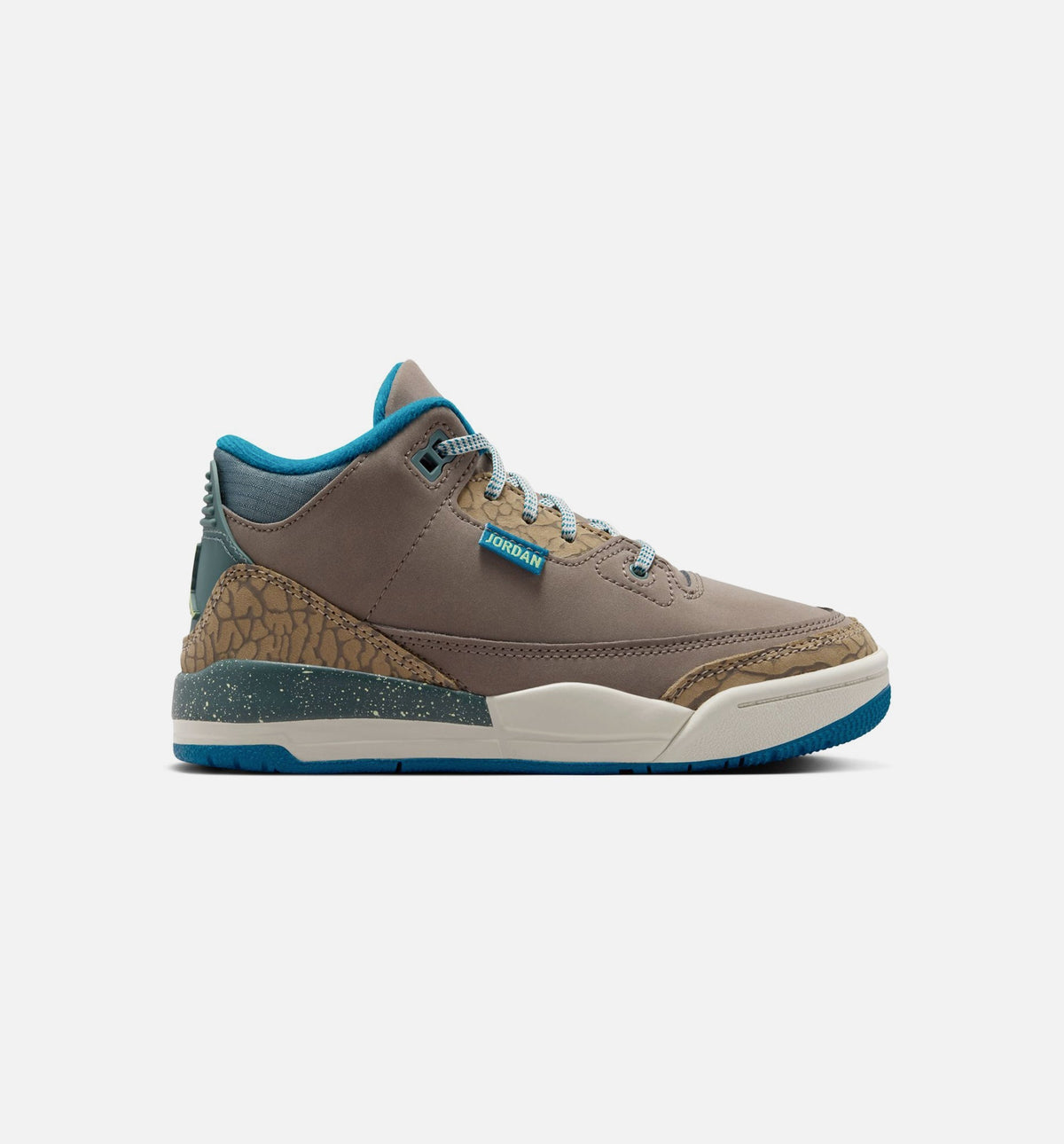 Air Jordan 3 Retro Olive Grey Preschool Sneakers - Olive Grey / Green Abyss / Khaki