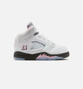 Air Jordan 5 Retro Medium Soft Pink Infant/Toddler Lifestyle Shoe - White/Black/Medium Soft Pink